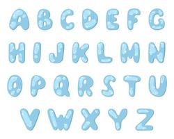 A set of letters, the alphabet. Bubble text vector