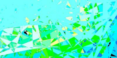 Light blue, green vector backdrop with triangles, lines.