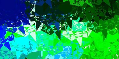 Light Blue, Green vector pattern with polygonal shapes.