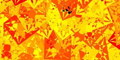 Light Yellow vector texture with random triangles.