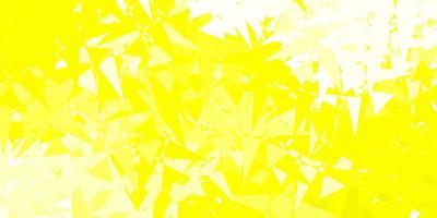 Light Yellow vector template with triangle shapes.