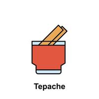 tepache, bebida vector icono
