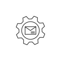 Gear, email, send vector icon