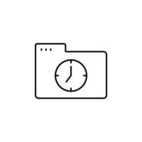 carpeta reloj vector icono