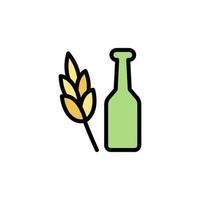 Spike, beer bottle vector icon