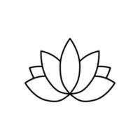 loto, budismo vector icono
