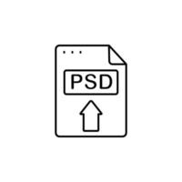 File, document, PSD vector icon