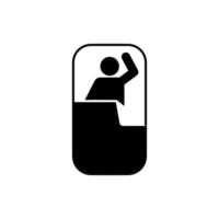 hombre viaje cámping dormir vector icono