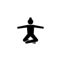 Women, yoga, position vector icon