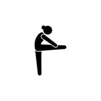 mujer, yoga, posición vector icono