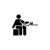 Blood pressure, man, medical, self vector icon