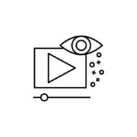 Video player eye streaming vector icon