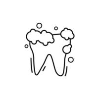 Brushing tooth paste vector icon