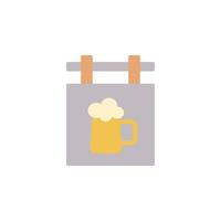 Beer sign, board vector icon