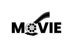 Movie media letter logo design vector illustration.