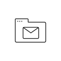 Folder mail vector icon