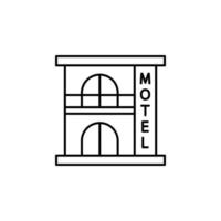 Motel, building vector icon