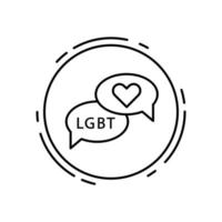 conversación, lgbt vector icono