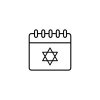 Hanukkah calendar vector icon