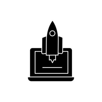 Startup computer vector icon