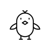 Chick bird vector icon