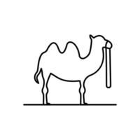 Camel facing left vector icon