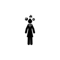 mujer de negocios, libro vector icono