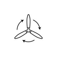 propeller field outline vector icon