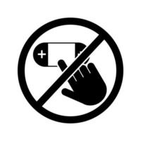 do not touch, game console vector icon