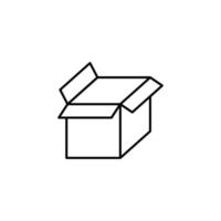 Box opened vector icon