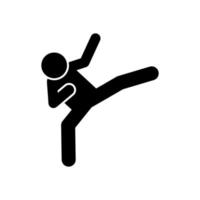 Kick man vector icon