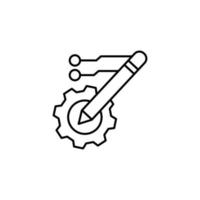 Gear chip pen vector icon