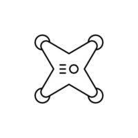 drone field outline vector icon