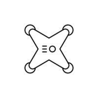 drone field outline vector icon