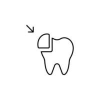 Teeth, prosthesis vector icon