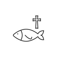 Fish, Christianity vector icon