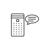 Echo dot, message vector icon