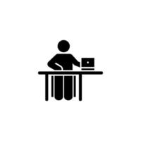 Man, working, business vector icon