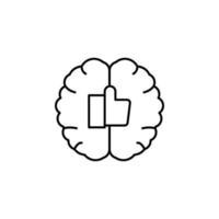 Like, social network ,brain vector icon