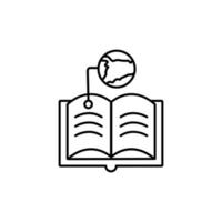 acceso libro flexible globo vector icono