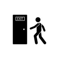 Man, run, exit vector icon