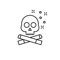 Cigarette, death vector icon