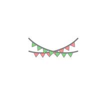 Christmas ribbons colored vector icon