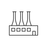 Factory, energy vector icon