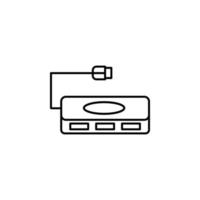 Gadget, usb hub vector icon