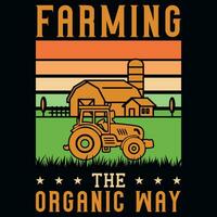 Farming tshirt design vector