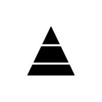 Chart pyramid vector icon