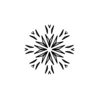 icono de vector de copo de nieve