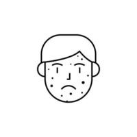 Rash, reaction, allergic skin vector icon