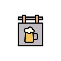 Beer sign, board vector icon